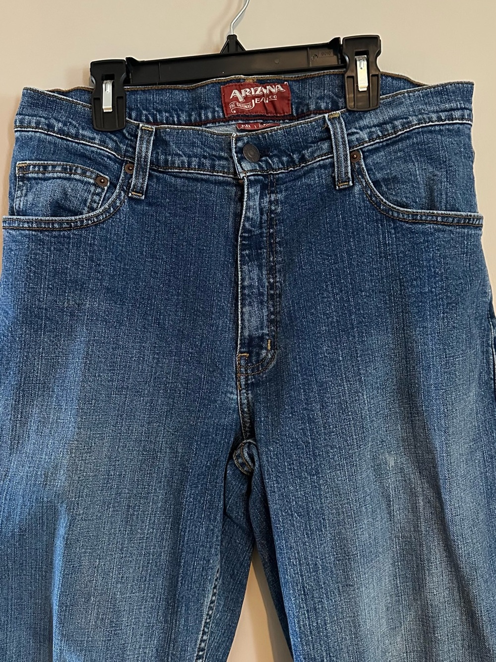 Arizona Jeans Men’s 32x34 Flex Relaxed Straight Leg Blue Denim Jeans - Picture 3 of 7